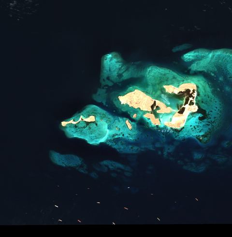 Sentinel-2 crop of Djibouti anchorage at 11.71°N 43.17°E, captured 28 Sept 2026
