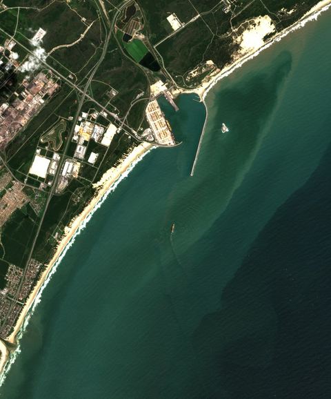 Sentinel-2 crop of Algoa Bay STS area at 33.83°S 25.68°E, captured 30 Sept 2026