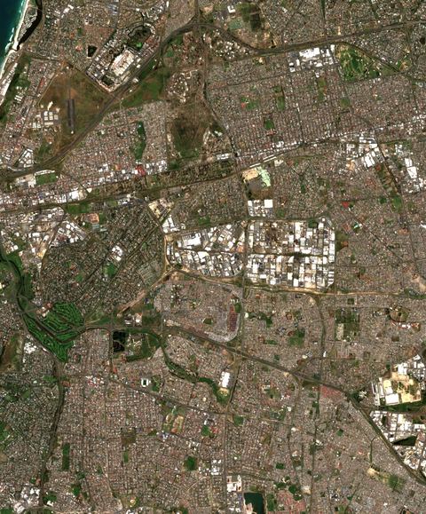 Sentinel-2 crop of Table Bay anchorage at 33.94°S 18.54°E, captured 21 Sept 2026
